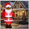 5 ft African Christmas Inflatable Decoration Black Santa Nutcracker Inflatables African American Blow up Inflatable with LED Lights Built in for Christmas Winter Garden Lawn (Santa)